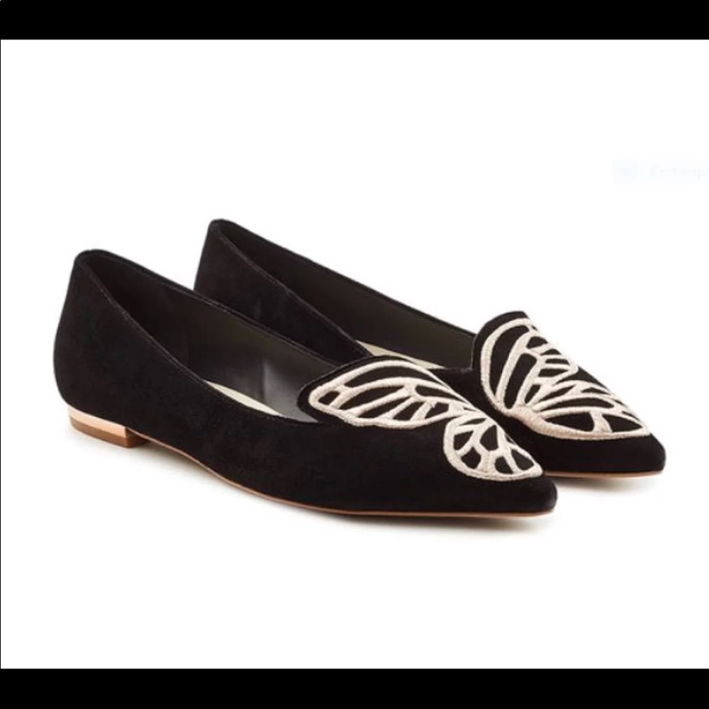 SOPHIA WEBSTER Bibi Butterfly Flat Shoes black